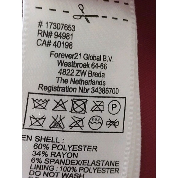 Vtg Forever 21 Dress Women's Stewardess Mini Large RED - Picture 10 of 14